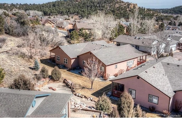 aerial view featuring a residential view