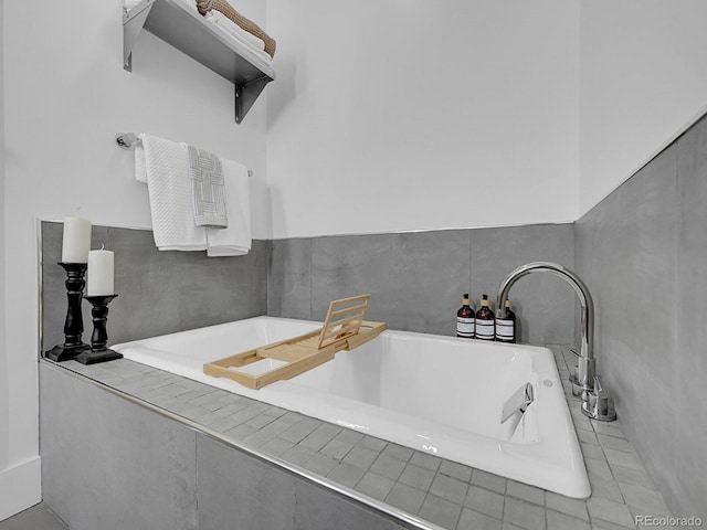 bathroom view of a bath