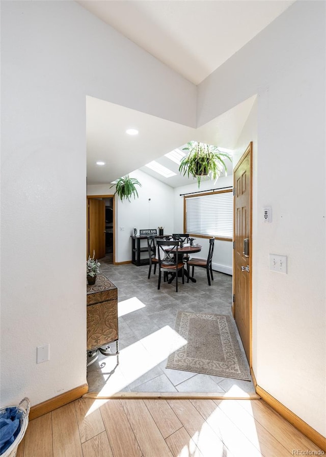 630 Rock Creek Mesa Rd, Colorado Springs, CO 80926 - foyer entrance featuring baseboards and wood finished floors