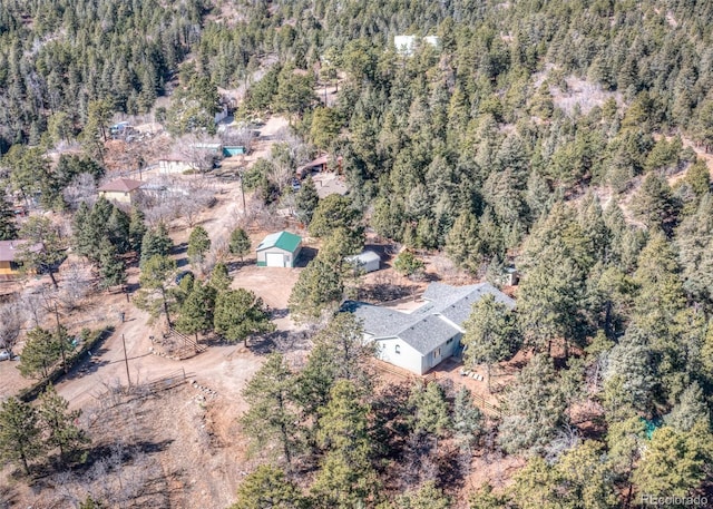 630 Rock Creek Mesa Rd, Colorado Springs, CO 80926 - bird's eye view with a forest view