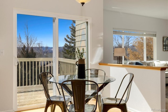 view of dining room