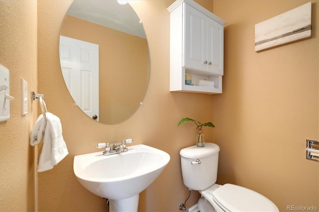 bathroom featuring a sink and toilet