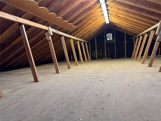 view of attic