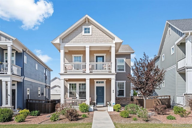 48 Mayflower Park Pl, Colorado Springs, CO 80905 - view of front of house with a porch and a balcony