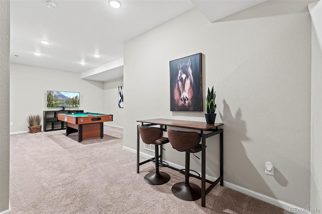 48 Mayflower Park Pl, Colorado Springs, CO 80905 - game room featuring carpet flooring, billiards table, and recessed lighting