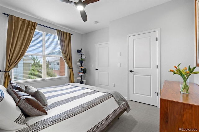 84 Spruce St Unit 707, Denver, CO 80230 - bedroom with light colored carpet and a ceiling fan