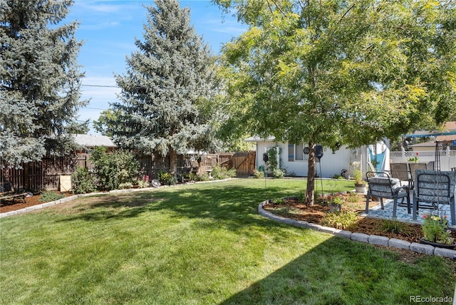 view of yard with a patio