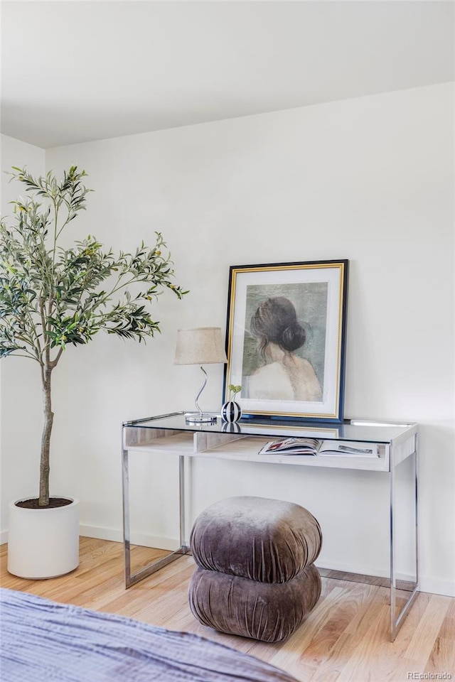 interior details with wood finished floors