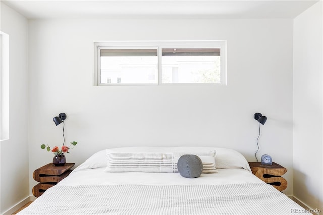 bedroom with baseboards