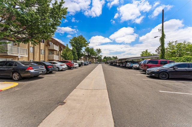 view of vehicle parking