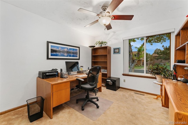 12906 Cherry Way, Thornton, CO 80241 - home office with light colored carpet and ceiling fan