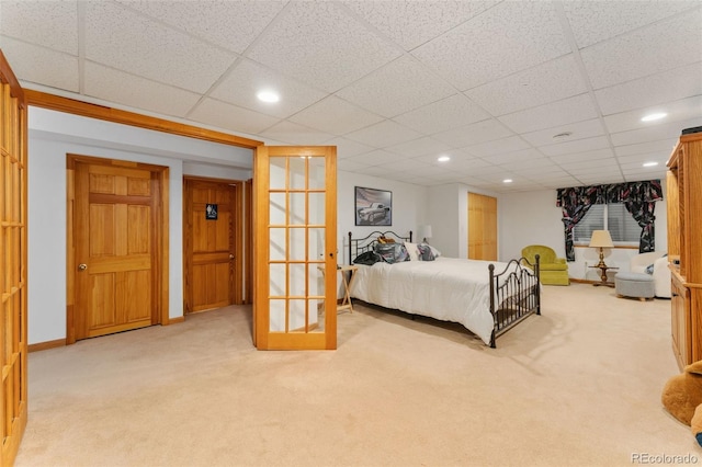 12906 Cherry Way, Thornton, CO 80241 - bedroom featuring light carpet, recessed lighting, and a paneled ceiling