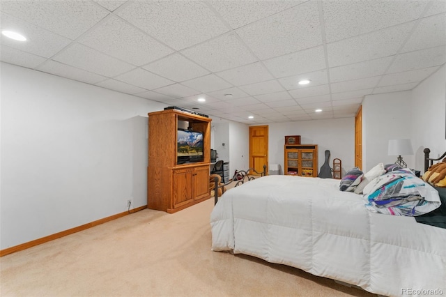 12906 Cherry Way, Thornton, CO 80241 - bedroom featuring light carpet, recessed lighting, and a paneled ceiling