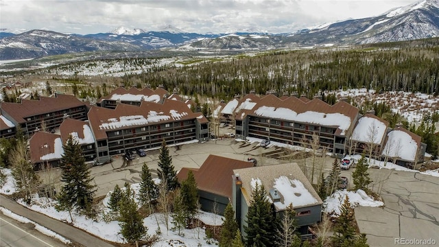 94300 Ryan Gulch Rd Unit 301, Silverthorne, CO 80498 - snowy aerial view with a mountain view