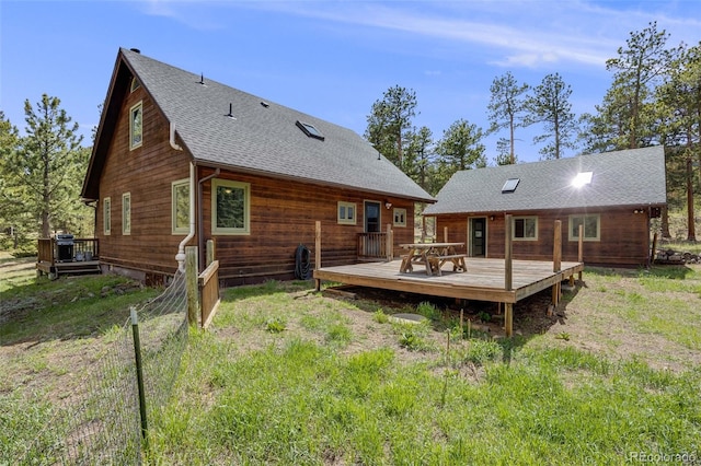 18247 State Highway 7, Lyons, CO 80540 - back of property with a deck