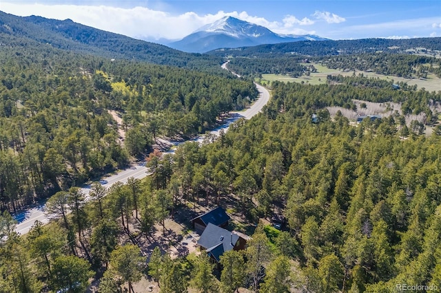 18247 State Highway 7, Lyons, CO 80540 - aerial view of a heavily wooded area and a mountainous background