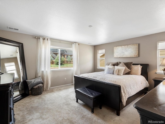 13041 Reata Ridge Dr, Parker, CO 80134 - bedroom with visible vents, baseboards, and light carpet