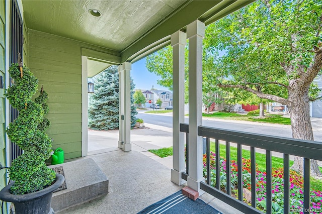 view of patio with a porch