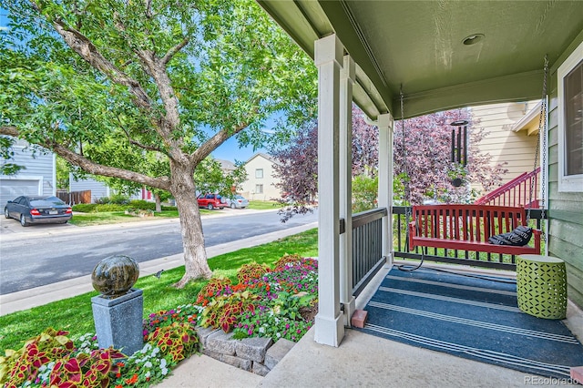 view of patio / terrace with covered porch