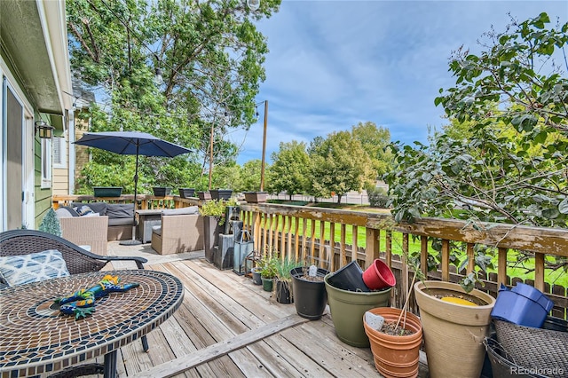 view of wooden deck