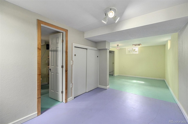 1666 S Bryant St, Denver, CO 80219 - finished below grade area featuring baseboards