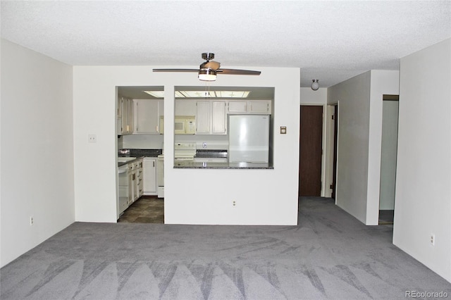 13952 E Marina Dr Unit 304, Aurora, CO 80014 - unfurnished living room with dark carpet and a ceiling fan
