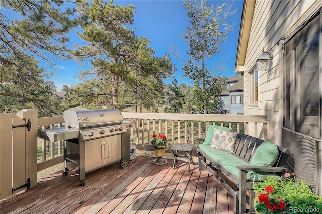 deck with grilling area