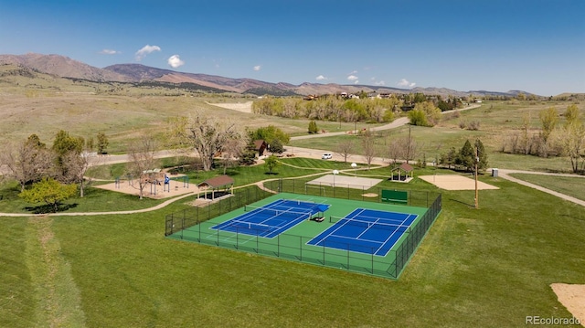 6668 Fairways Dr, Longmont, CO 80503 - bird's eye view of a mountain backdrop
