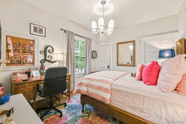 2131 Eliot St, Denver, CO 80211 - bedroom with a chandelier and a desk