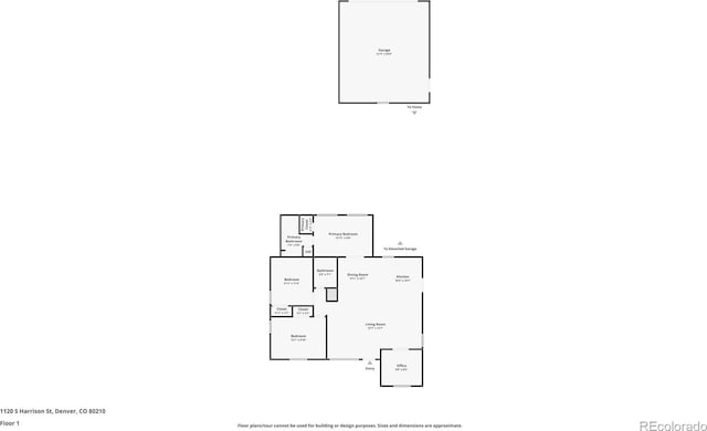 1120 S Harrison St, Denver, CO 80210 - view of home floor plan