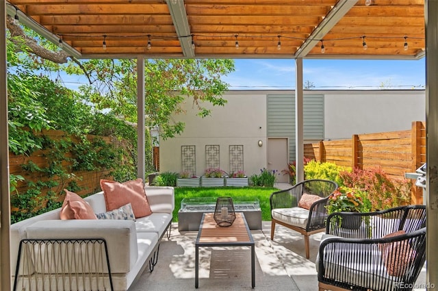 3885 Vrain St, Denver, CO 80212 - view of patio featuring an outdoor hangout area