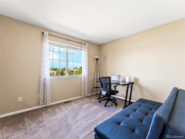 18554 E Vassar Dr, Aurora, CO 80013 - home office with baseboards and carpet floors