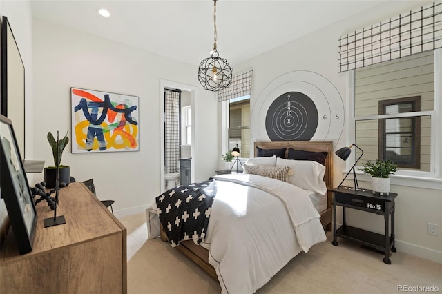 view of carpeted bedroom