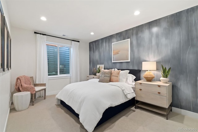 view of carpeted bedroom