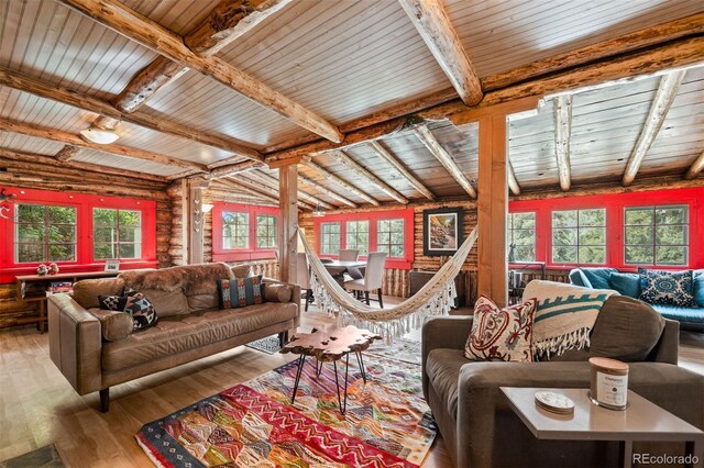 5732 Santa Clara Rd, Indian Hills, CO 80454 - living area featuring hardwood / wood-style flooring