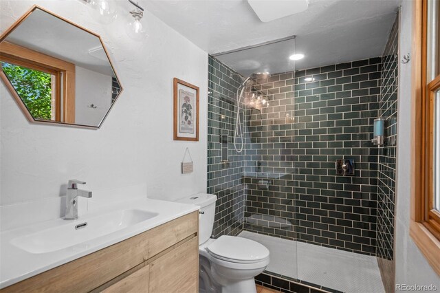 5732 Santa Clara Rd, Indian Hills, CO 80454 - bathroom featuring vanity and a tile shower