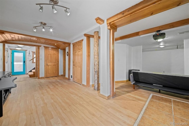 5732 Santa Clara Rd, Indian Hills, CO 80454 - living area with wood finished floors and stairs