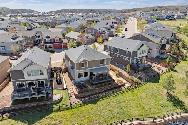 aerial view of residential area