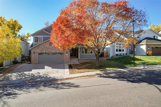 view of property hidden behind natural elements with a front lawn