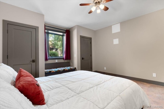 6170 Falcon Ridge Ln, Morrison, CO 80465 - bedroom with ceiling fan and carpet