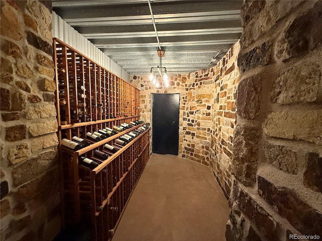 6170 Falcon Ridge Ln, Morrison, CO 80465 - wine room with concrete floors