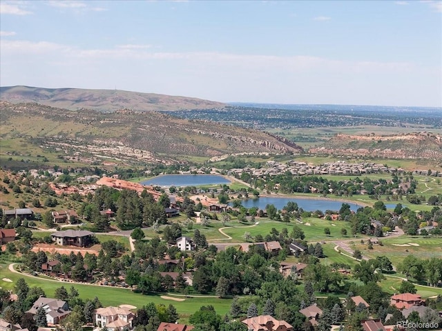 6170 Falcon Ridge Ln, Morrison, CO 80465 - bird's eye view of a water and mountain view and a golf club