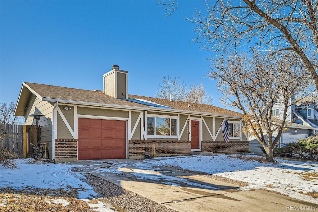 view of front of house featuring a garage