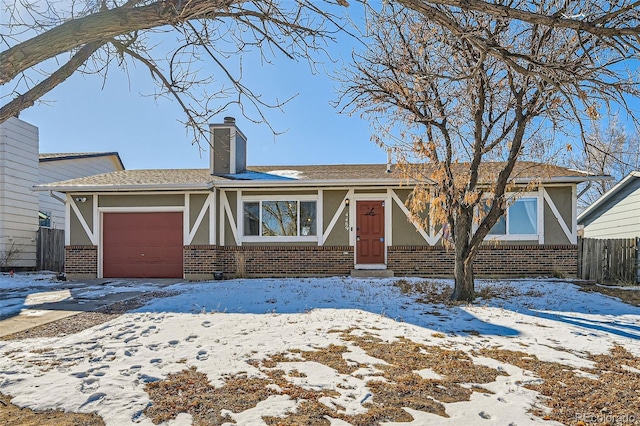 view of front facade featuring a garage