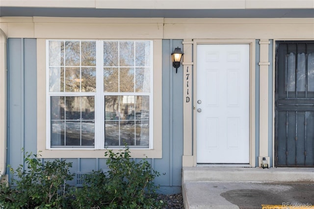 view of doorway to property