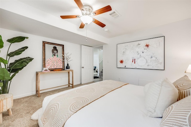 1765 Xenia St, Denver, CO 80220 - bedroom with carpet flooring, baseboards, and ceiling fan
