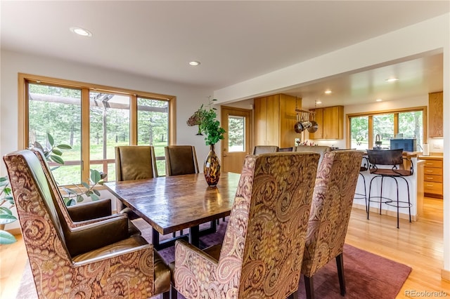 8834 Deiffendeffer Rd, Rye, CO 81069 - dining space with recessed lighting, healthy amount of natural light, and light wood-type flooring