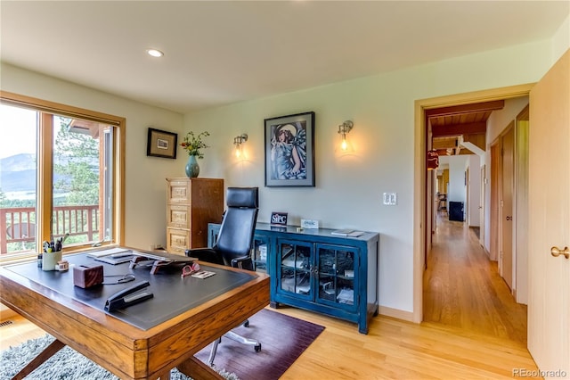 8834 Deiffendeffer Rd, Rye, CO 81069 - office space featuring light wood finished floors and recessed lighting