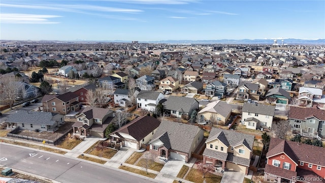 bird's eye view with a residential view