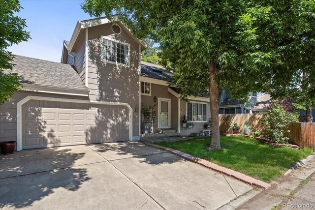 8060 Meadowdale Sq, Niwot, CO 80503 - view of front of property featuring roof with shingles, concrete driveway, and an attached garage